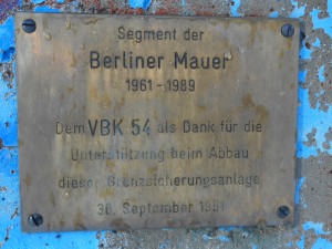 Berlin Wall in Stetten am Kalten Markt